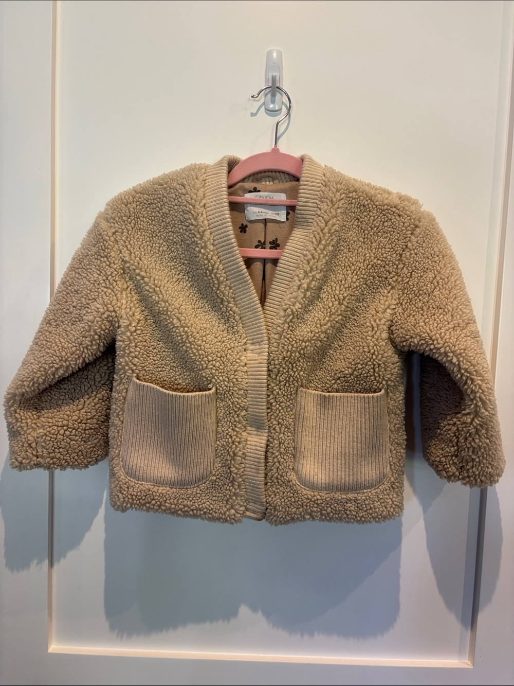 Zara kids girls Teddy Jacket - Cream size 4-5